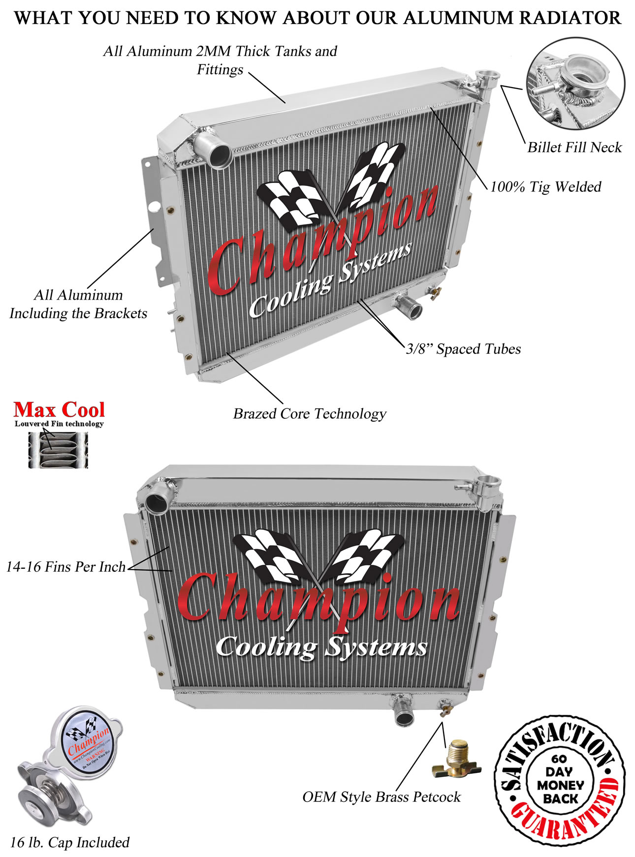 Atom Champion 3 Row Radiator for 1981 - 1990 Toyota Land Cruiser FJ65 #CC1213 Atom Champion 3 Row Radiator for 1981 - 1990 Toyota Land Cruiser FJ65 #CC1213